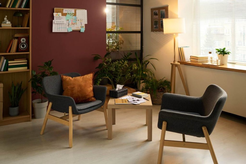 Sala de psicoterapia para adultos en Utebo Sala de psicoterapia para adultos en un centro de psicología en Utebo